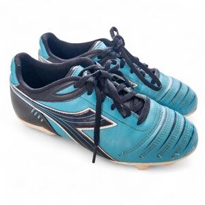 Kids Blue and Black Soccer Shoes